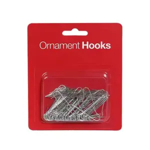 100pcs 4cm Ornament Hooks Silver