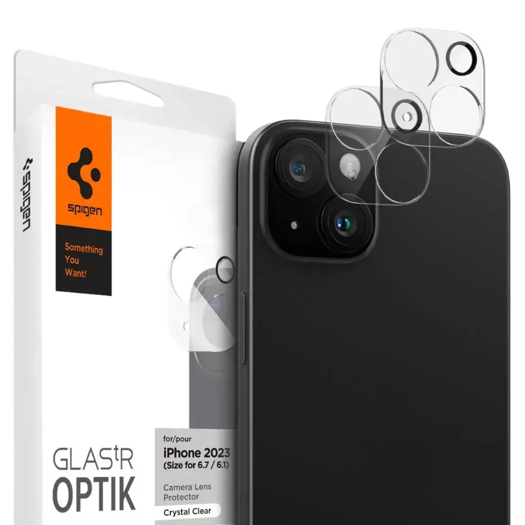 [2 Pack] iPhone 15 / iPhone 15 Plus / iPhone 14 Plus / iPhone 14 Camera Lens Protector Optik