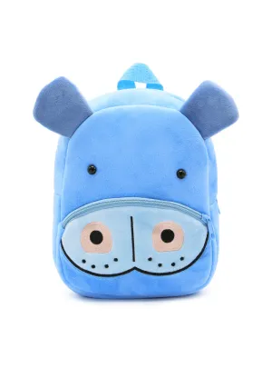 3D Cartoon Blue Pig Plush Children Backpacks