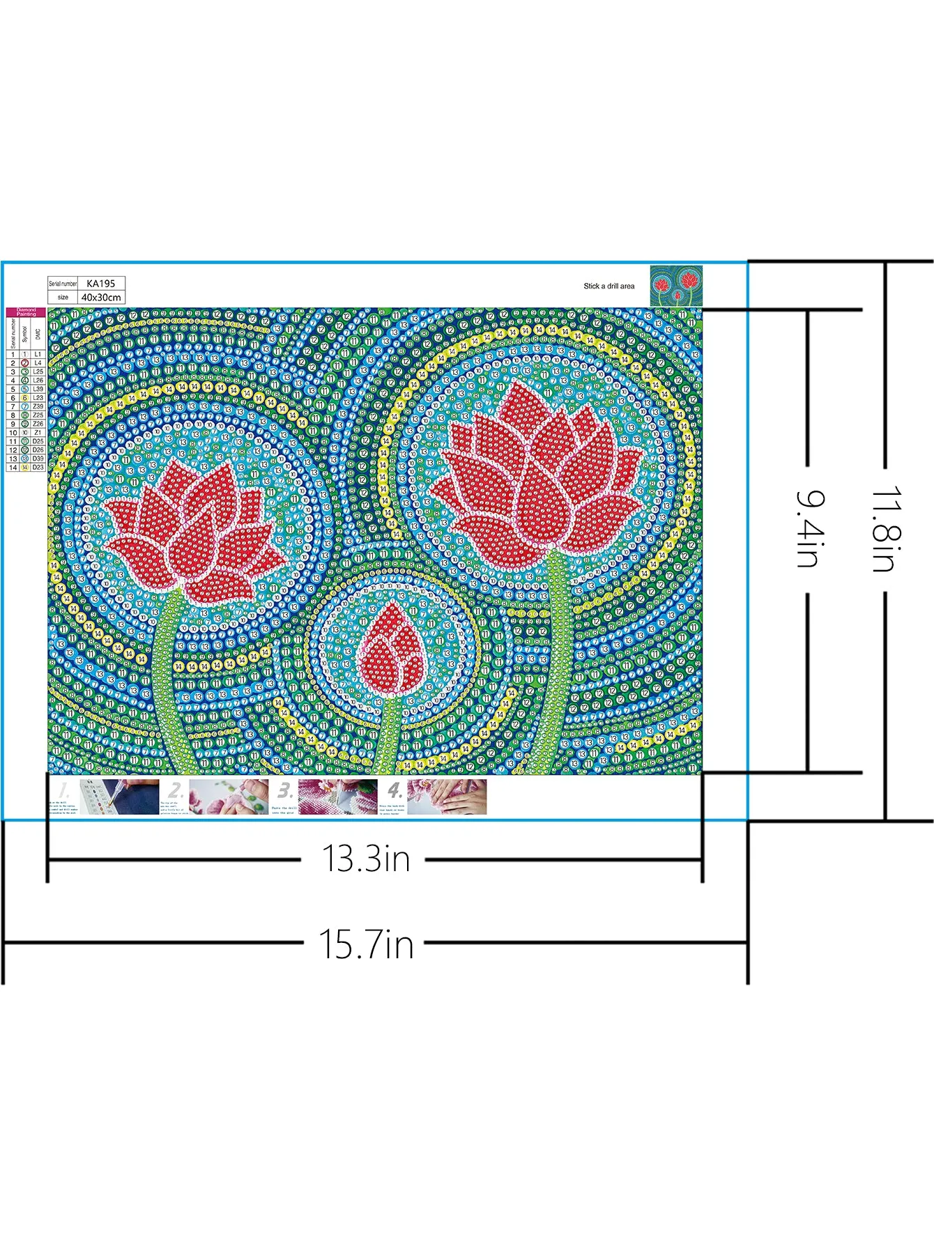 5D DIY Special-Shaped Drill-Lotus 30*40CM