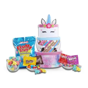 Alder Creek Gift Baskets Born to Sparkle Unicorn Tower