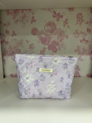 Angel Quilted Purple Makeup Bag