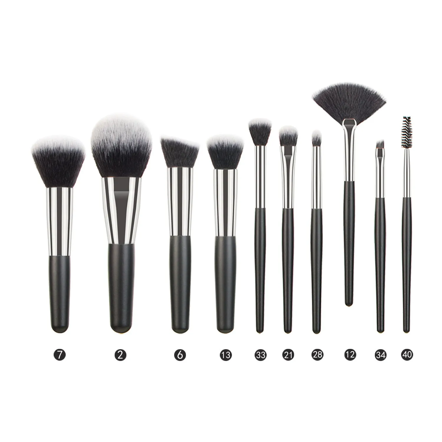 Animal Hair Makeup Brush Full Set