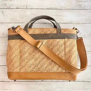 Archive Mini in Raffia Weave, Camel, Smoke