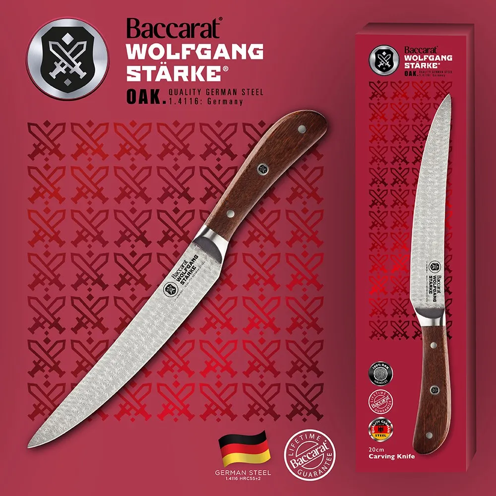 Baccarat WOLFGANG STARKE Oak Carving Knife 20cm