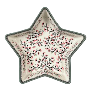 Baker, Star-Shaped, 10" in "Cherry Blossoms - Solid Rim" by Manufaktura | M045S-DPGJA