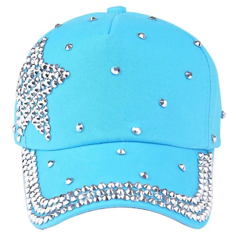 Be Dazzling Silver Studded Baseball Hat