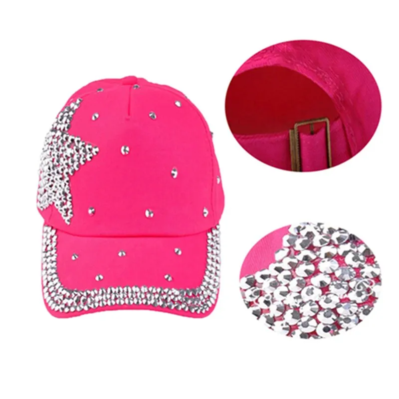 Be Dazzling Silver Studded Baseball Hat