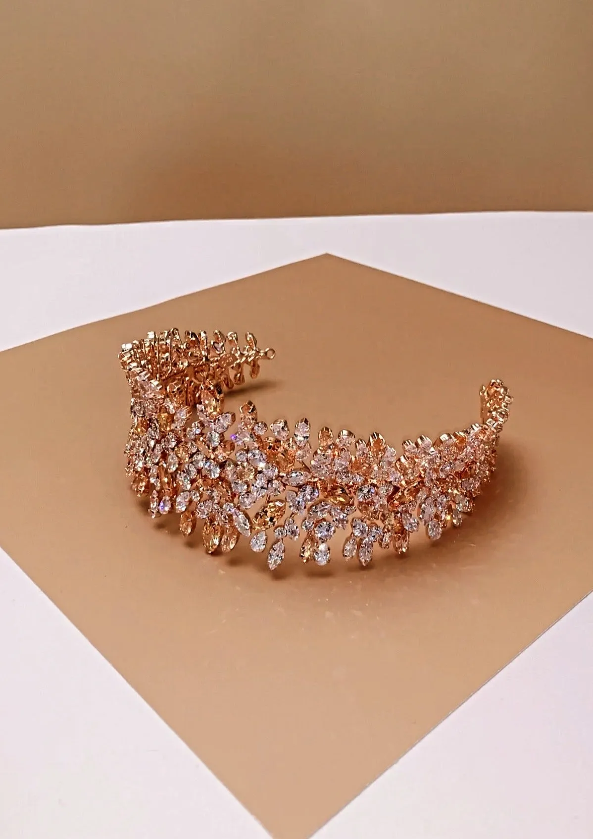 BELLE Bridal Headband, Swarovski Wedding Headpiece