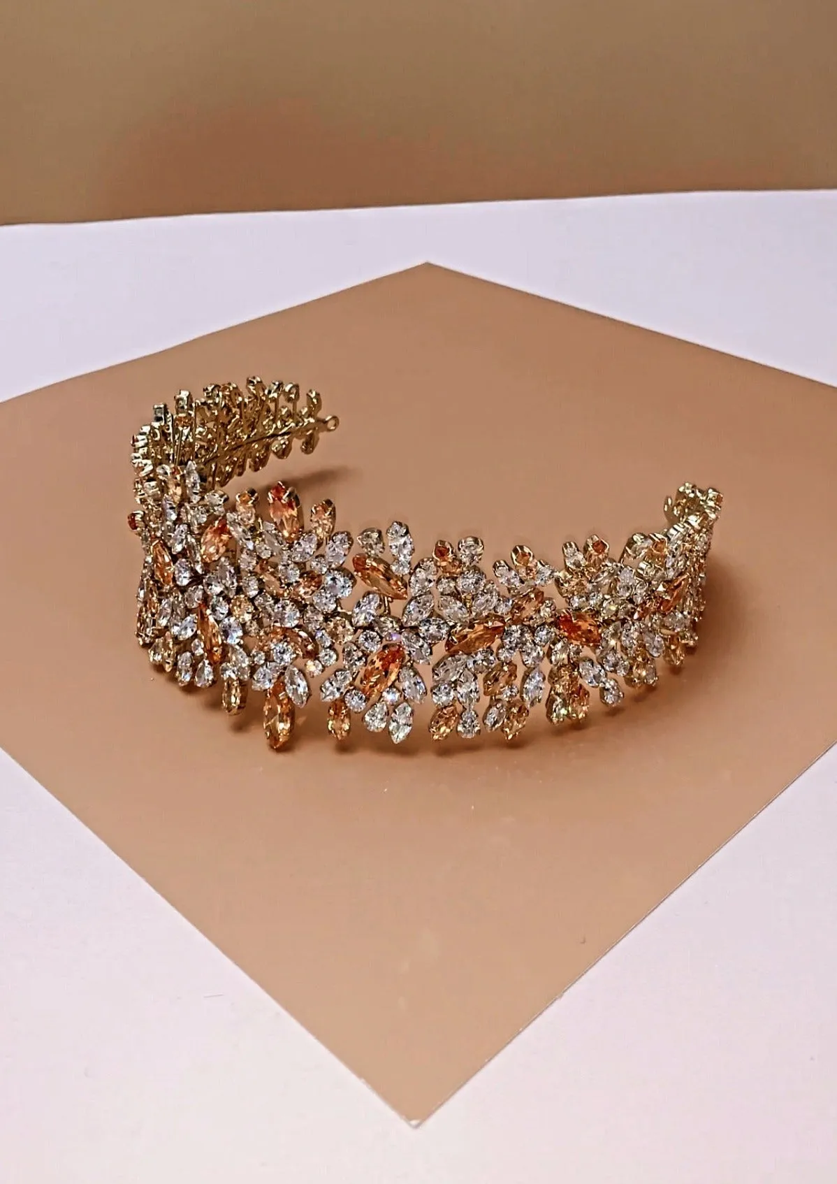 BELLE Bridal Headband, Swarovski Wedding Headpiece