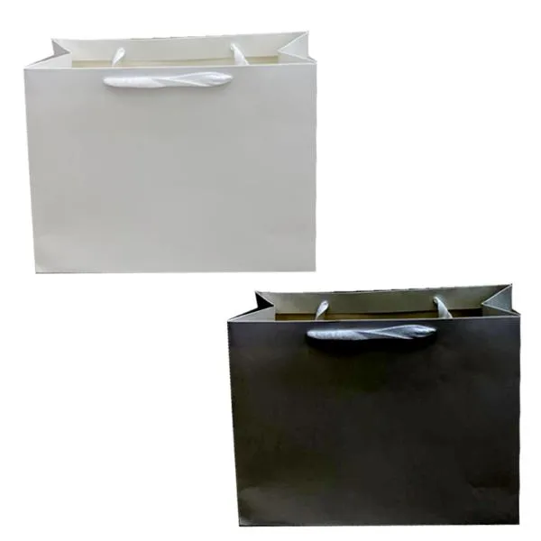 Black Or White Gift Bag - 22cm x 18cm x 8cm