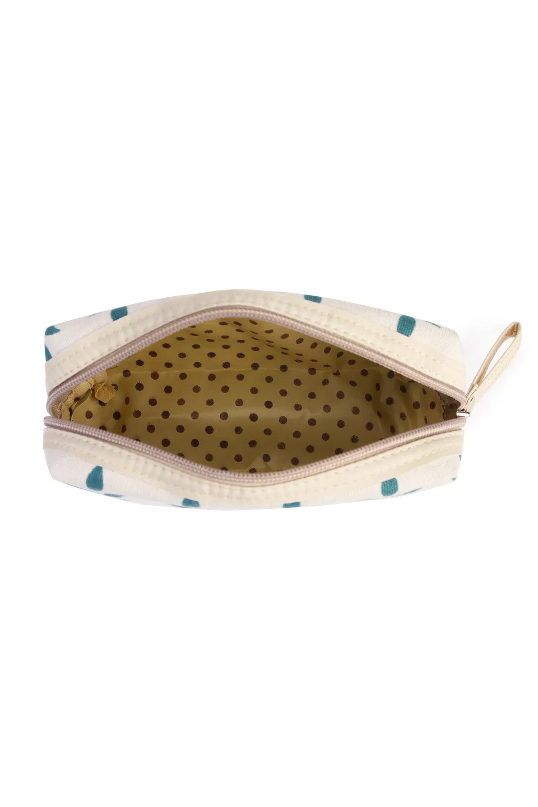 Blue Leaf Art Cosmetic Pouch