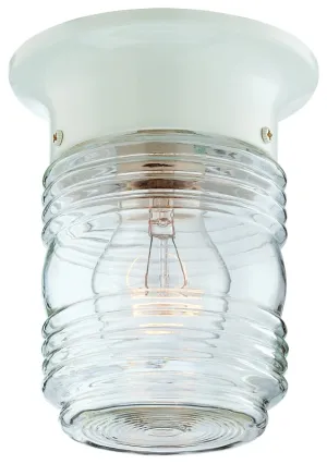 Boston Harbor Porch Light, 120 V, 60 W, Steel Fixture, White Fixture :EA: QUANTITY: 1