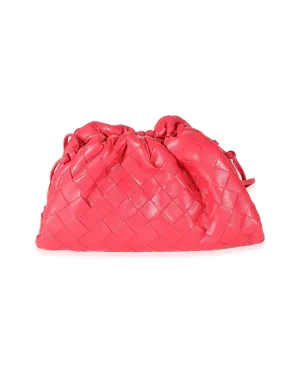 Bottega Veneta Raspberry Intrecciato Lambskin Mini Pouch