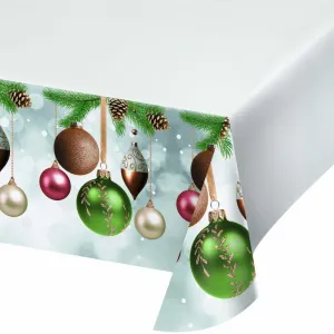 Bulk Dazzling Ornaments Paper Tablecover, Border Print (Case of 12)