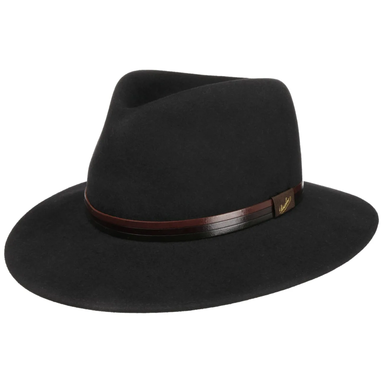 Cagliero Felt Hat with Leather Band by Borsalino