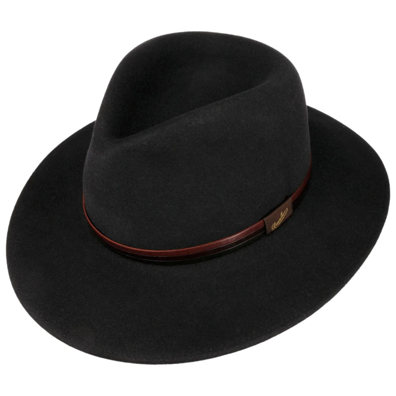 Cagliero Felt Hat with Leather Band by Borsalino