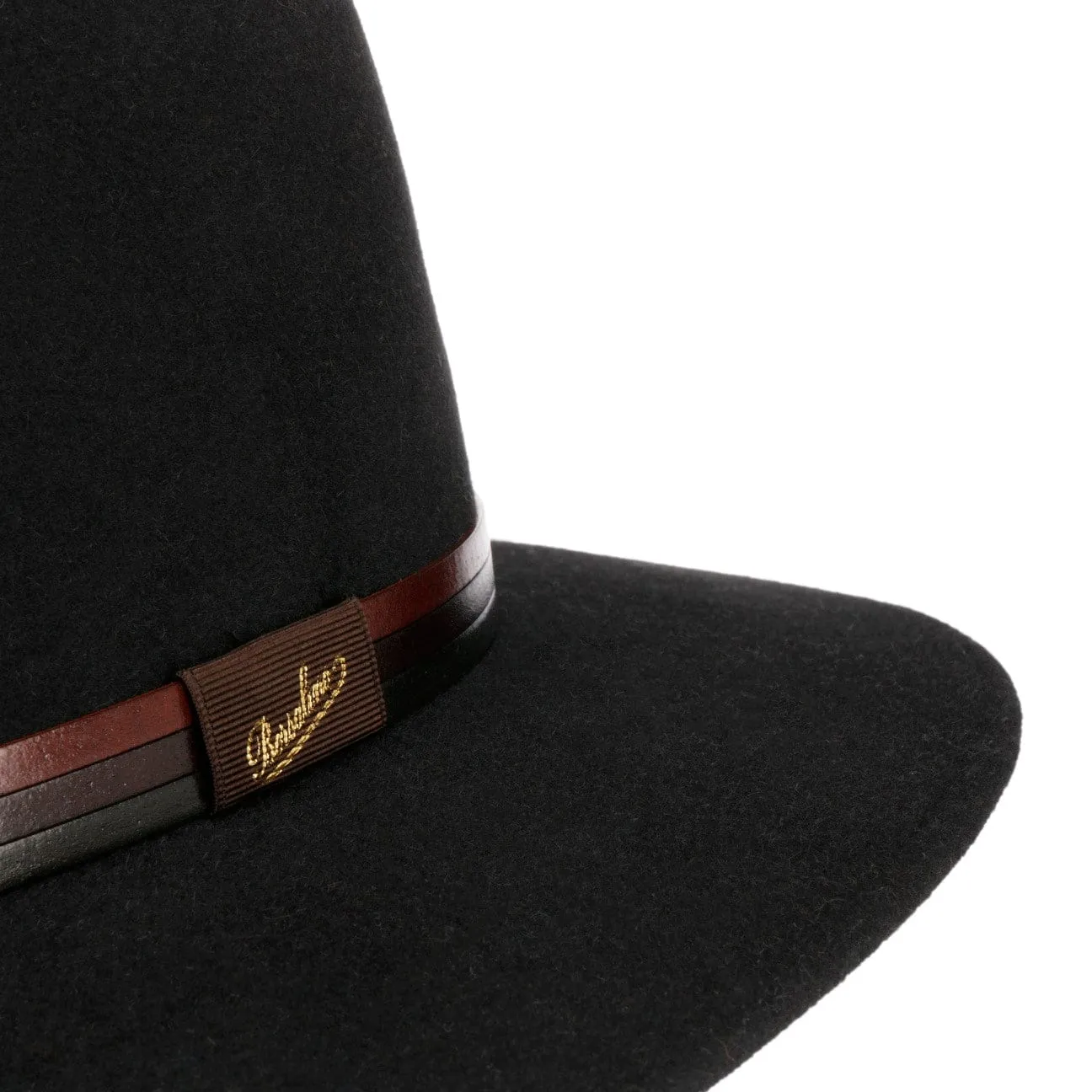 Cagliero Felt Hat with Leather Band by Borsalino