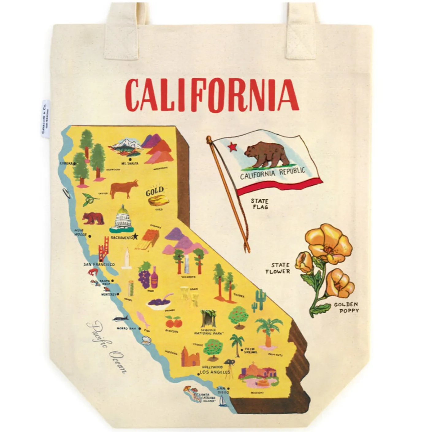 California Destinations Cotton Tote Bag