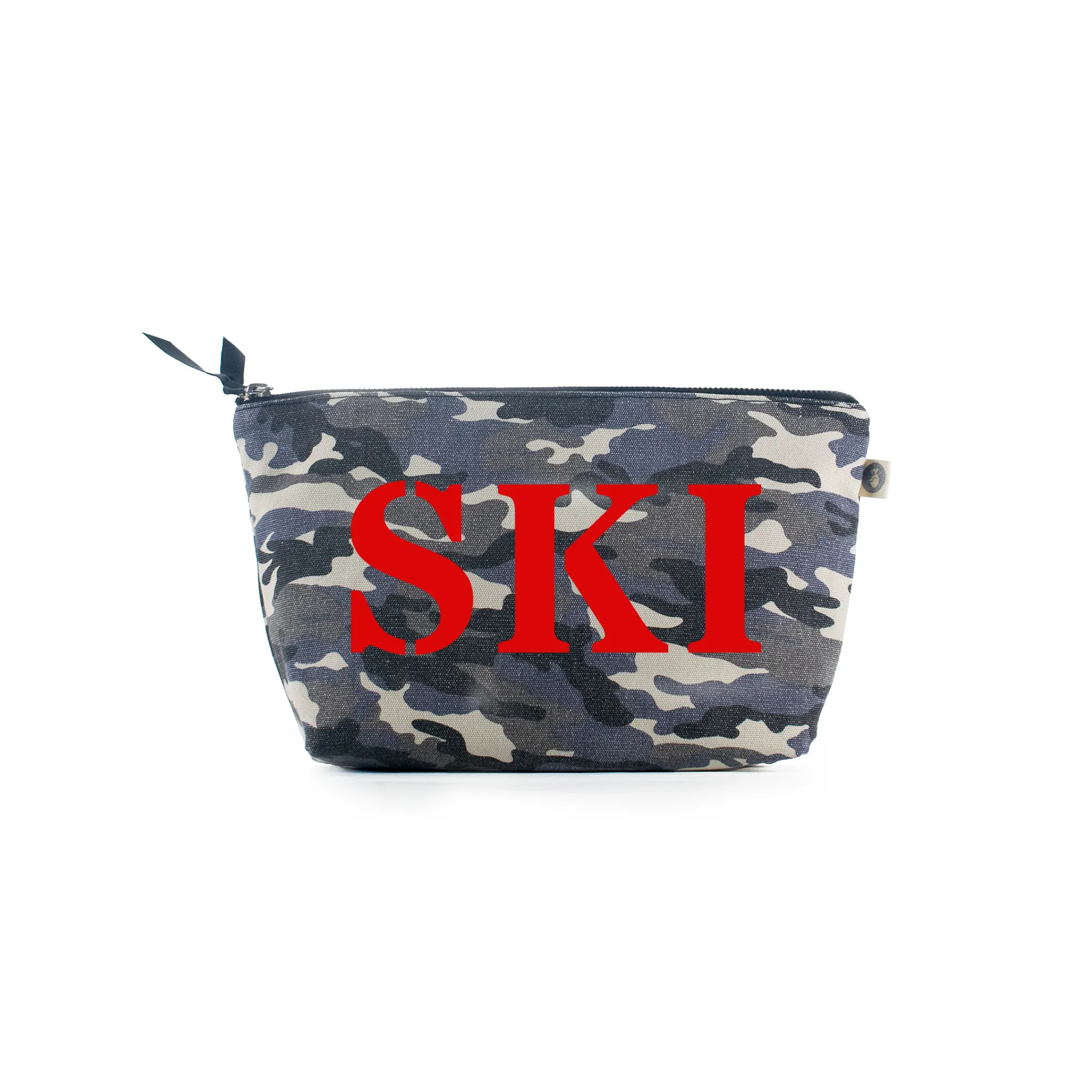 Clutch Bag Grey Camouflage with Red Matte SKI