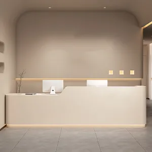 Customized Cream Style Beauty Salon Front Desk