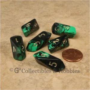 D6 Crystal Oblivion Dice 6pc Set - Green