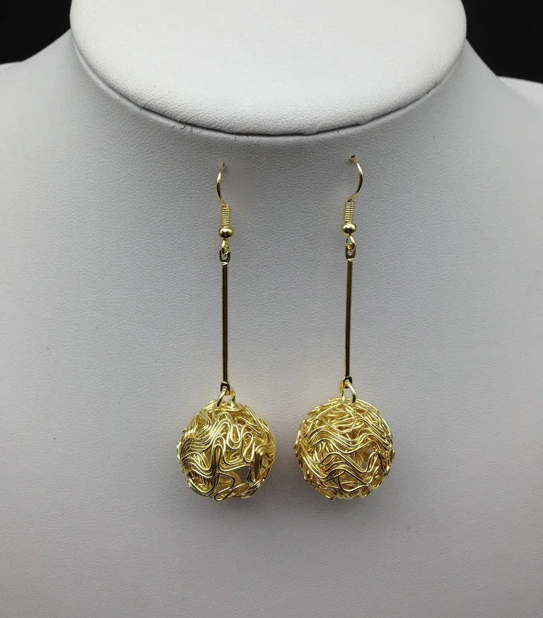 Dazzling Celestial Metal Orb Earrings - Vienna Verve Collection