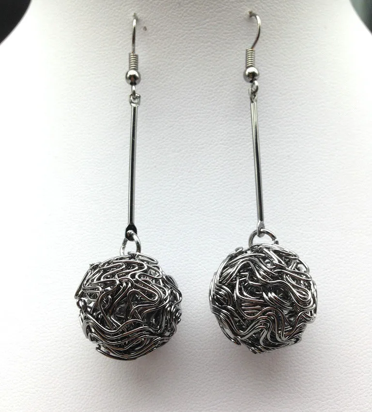 Dazzling Celestial Metal Orb Earrings - Vienna Verve Collection