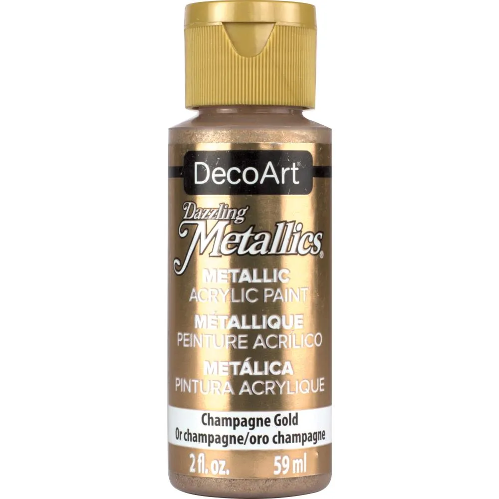 Deco Art Dazzling Metallics Acrylic Paint 2oz - Champagne Gold