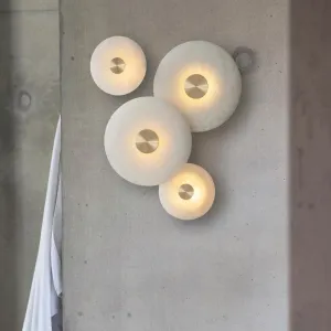 Disc Shaped Alabaster Wall Light