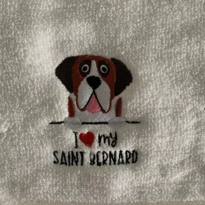 Dog Walking - I Love my Saint Bernard - Belt Bag / 4 Zip Bumbag