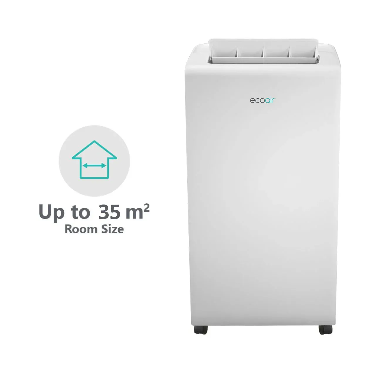 EcoAir Crystal MK2 12000 BTU 6-in-1 Portable Air Conditioner with Smart App & Remote Control