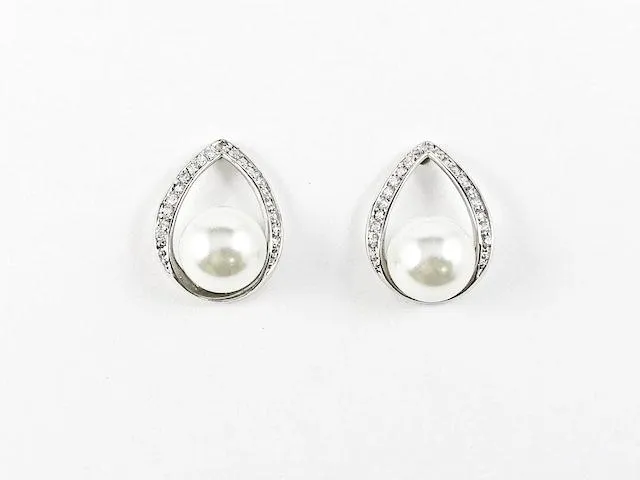 Elegant Pear Shape With Bottom Pearl Fashion Earrings