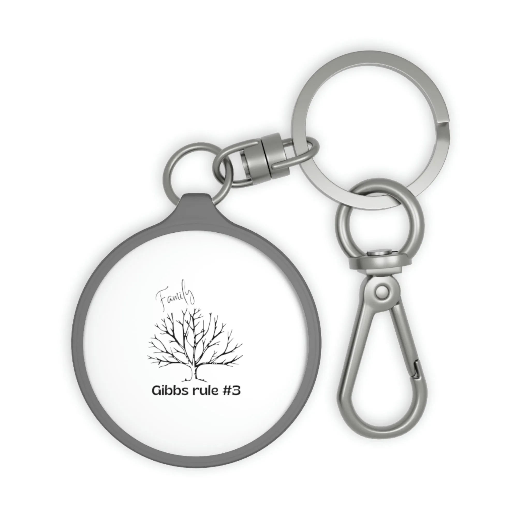 family tree rule - always check your sources Keyring Tag