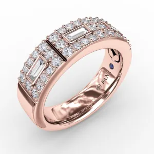 Fana Emerald Cut Diamond Band