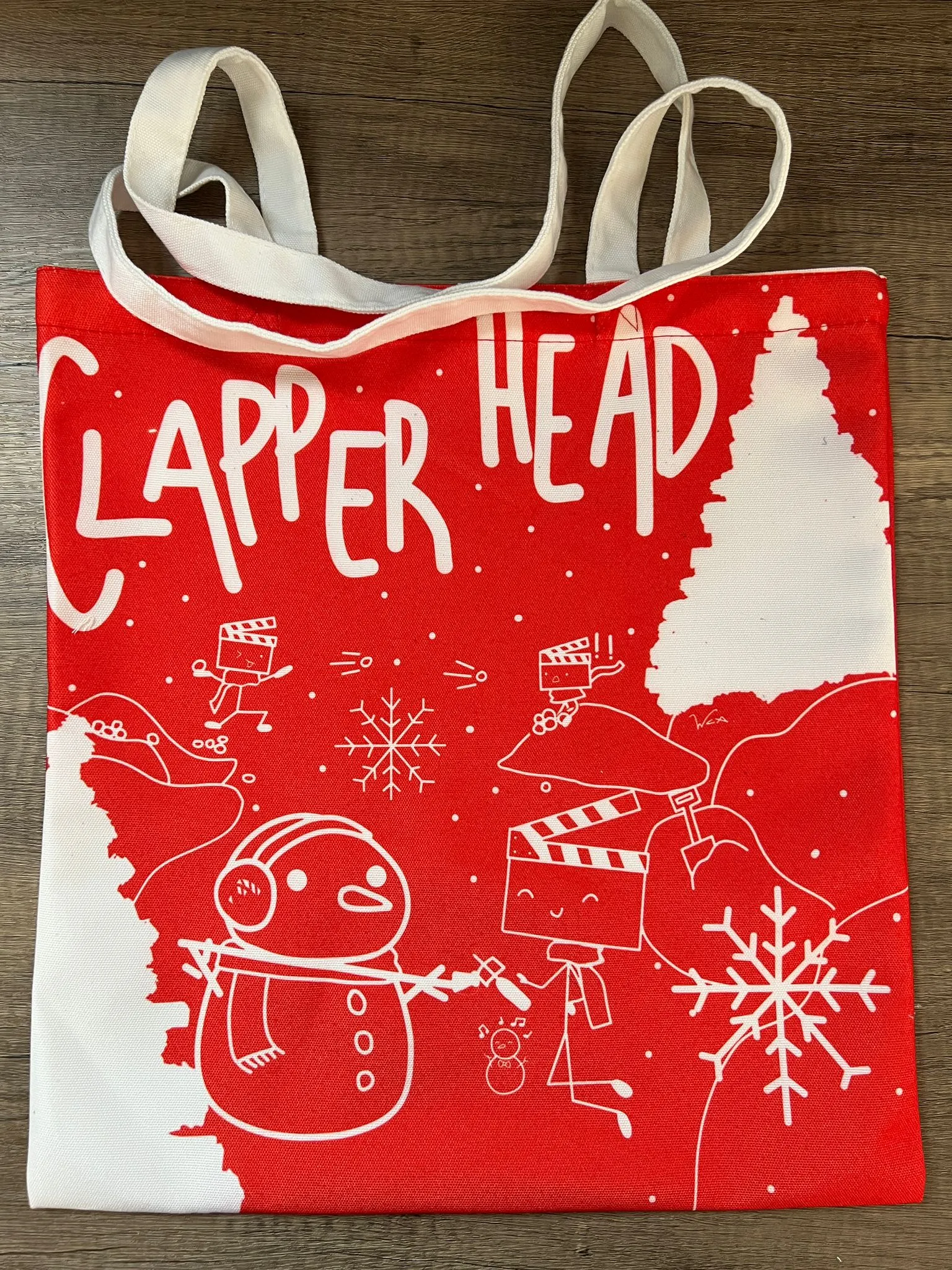 Filmsticks Winter Clapper Head Tote Bag with Longer Carry Straps