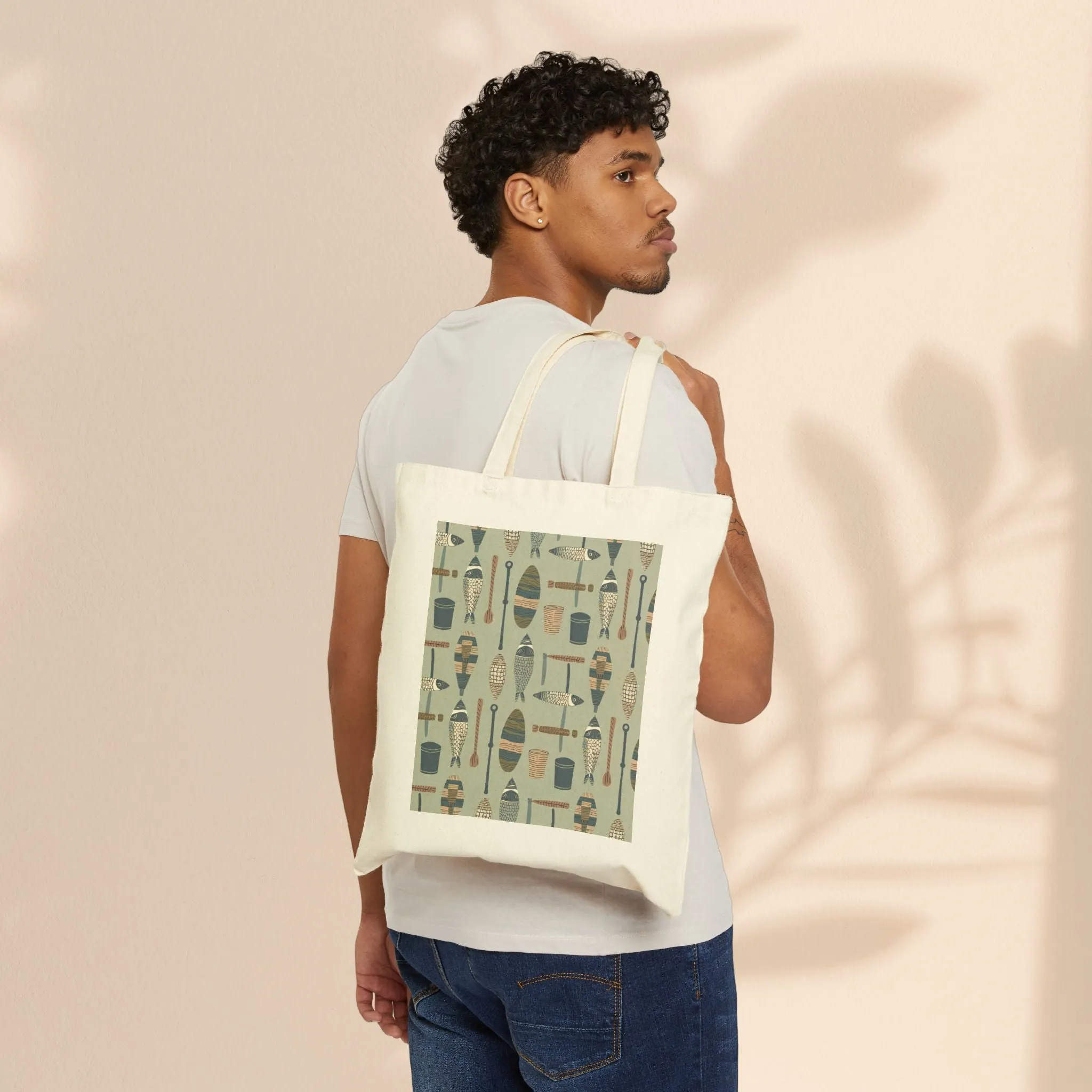 Fish Line Tote Bag