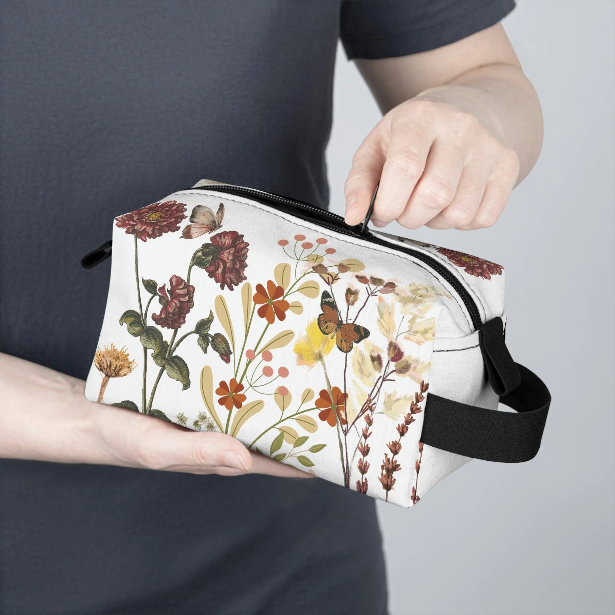 Floral Makeup Bag | flower makeup bag | Cosmetic Bag | floral Toiletry Bag Women | cute makeup bag | makeup pouch