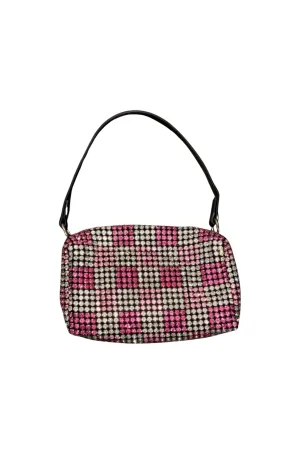 Fully Crystallized Checkered Handbag