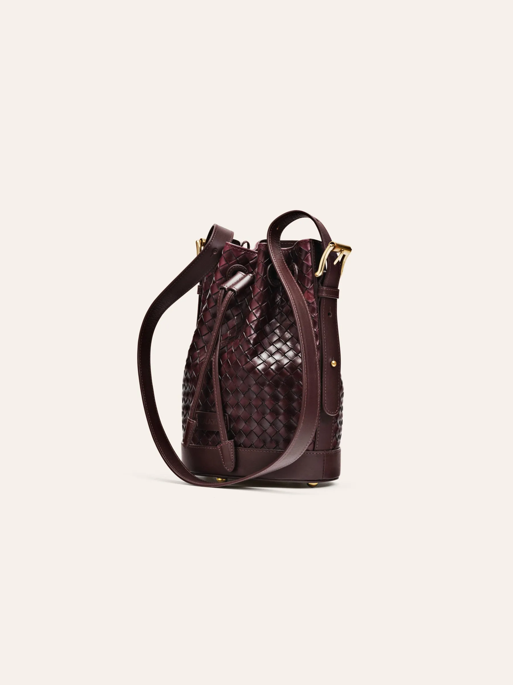 Gaya Mini Dark Maroon Dama Bucket Bag