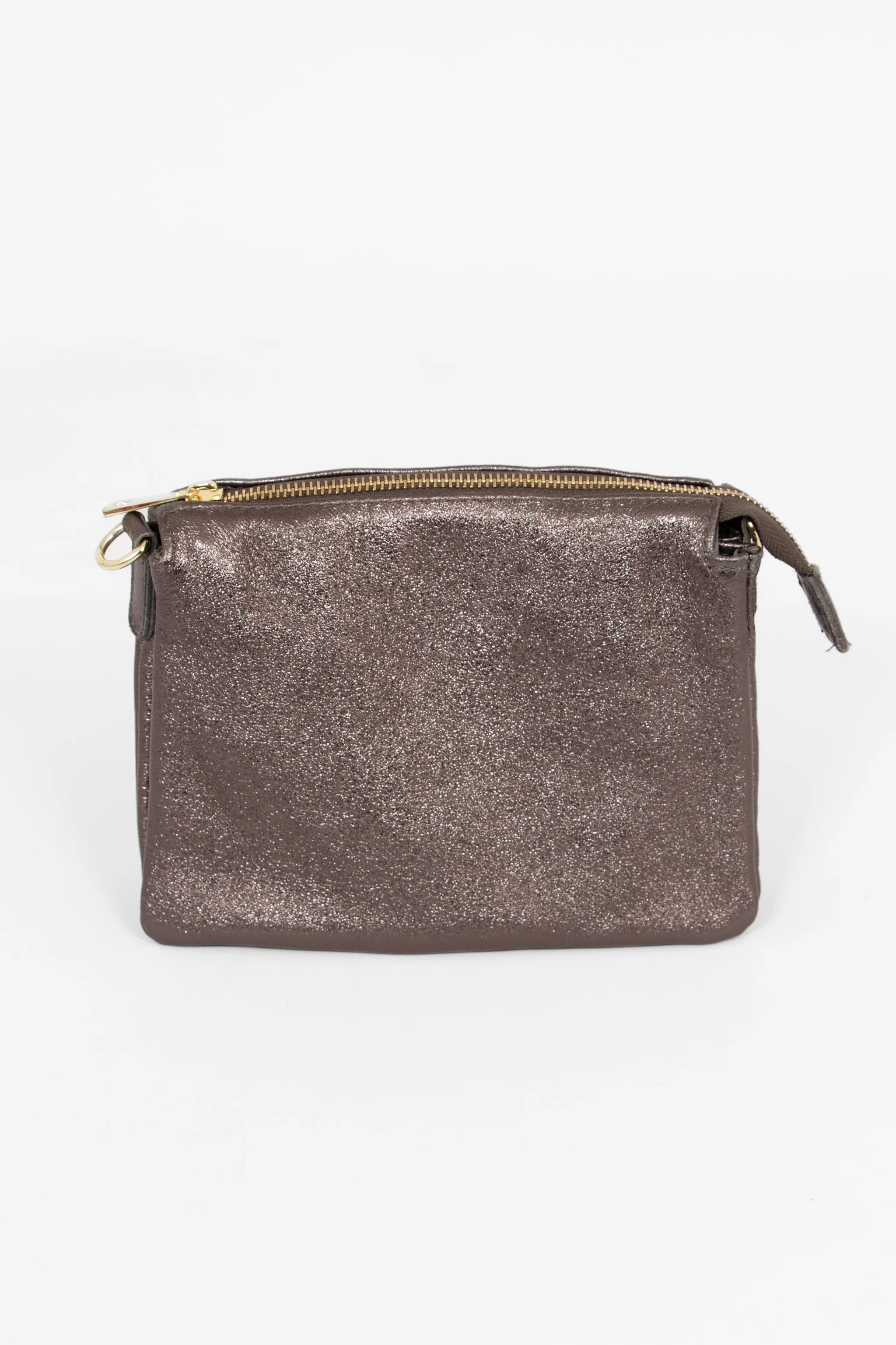 Gia Crossbody Bag - Gun Metal, Metallic