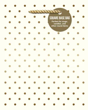 Gold Swiss Dots Gift Bag