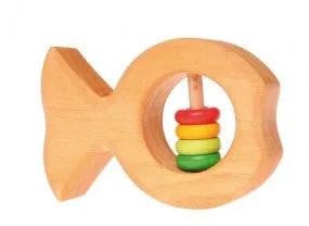 Grimm's Wooden Rattle Fish with Beads Joshchi