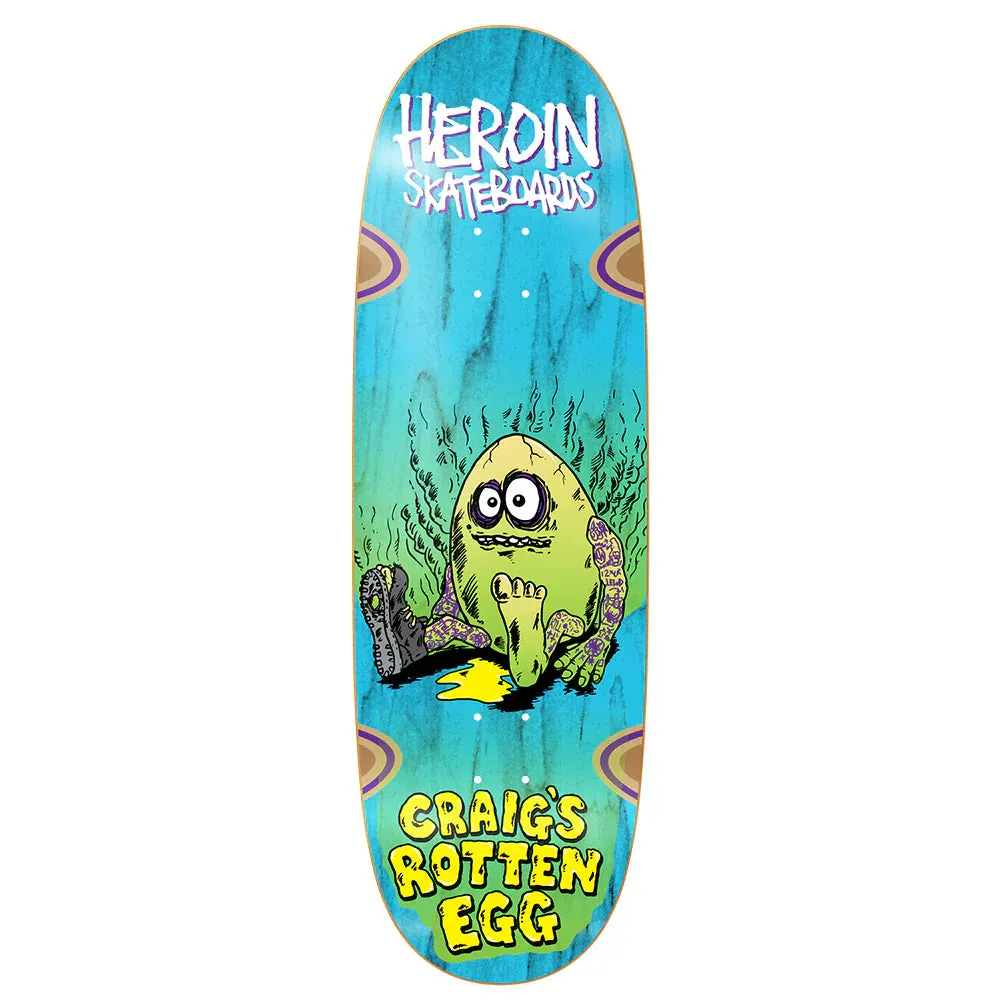 Heroin Skateboards Craig's Rotten Egg Skateboard Deck - 10.0