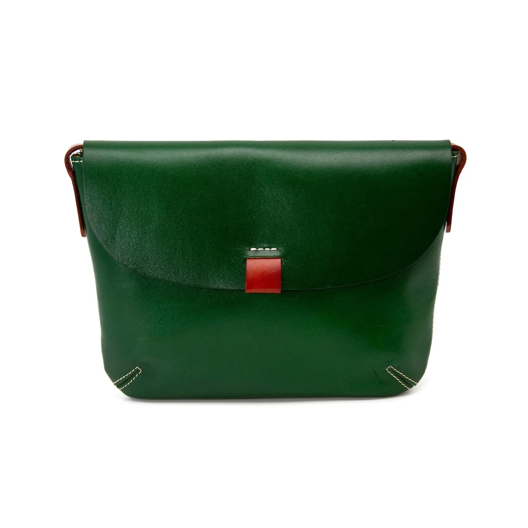 High Quality Leather Handmade Bag, Colour Blocking Flap Bag-i7bags