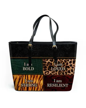 I Am Bold Loved...Leather Totebag