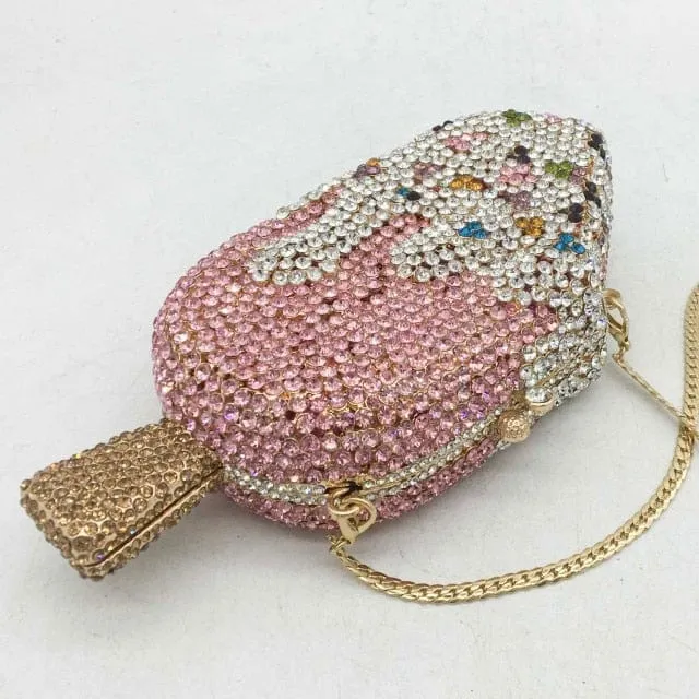 Ice-Cream Rhinestone Mini Clutch