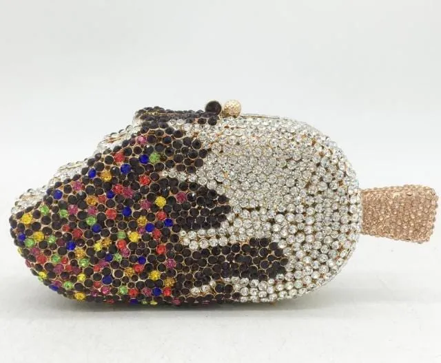 Ice-Cream Rhinestone Mini Clutch