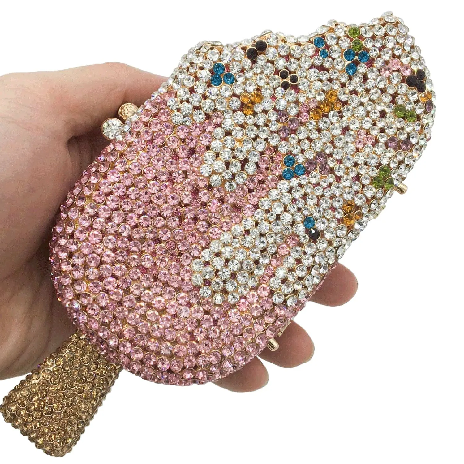 Ice-Cream Rhinestone Mini Clutch