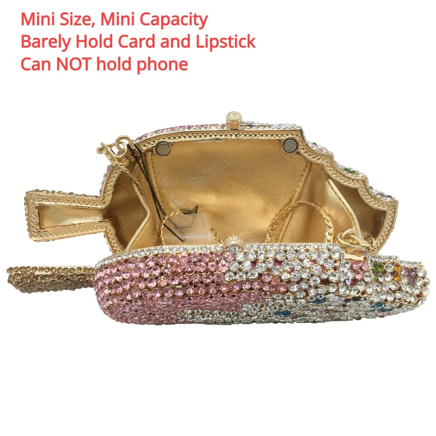 Ice-Cream Rhinestone Mini Clutch